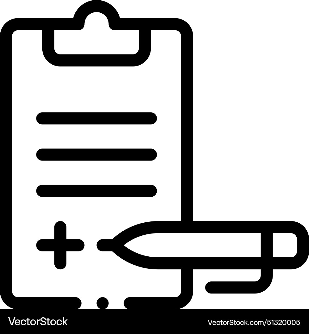 Admision form icon thin linear style design Admision form icon thin linear style design vector image
