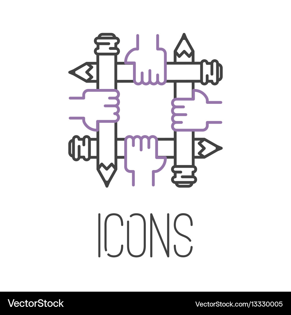 Art icon design linear vector image