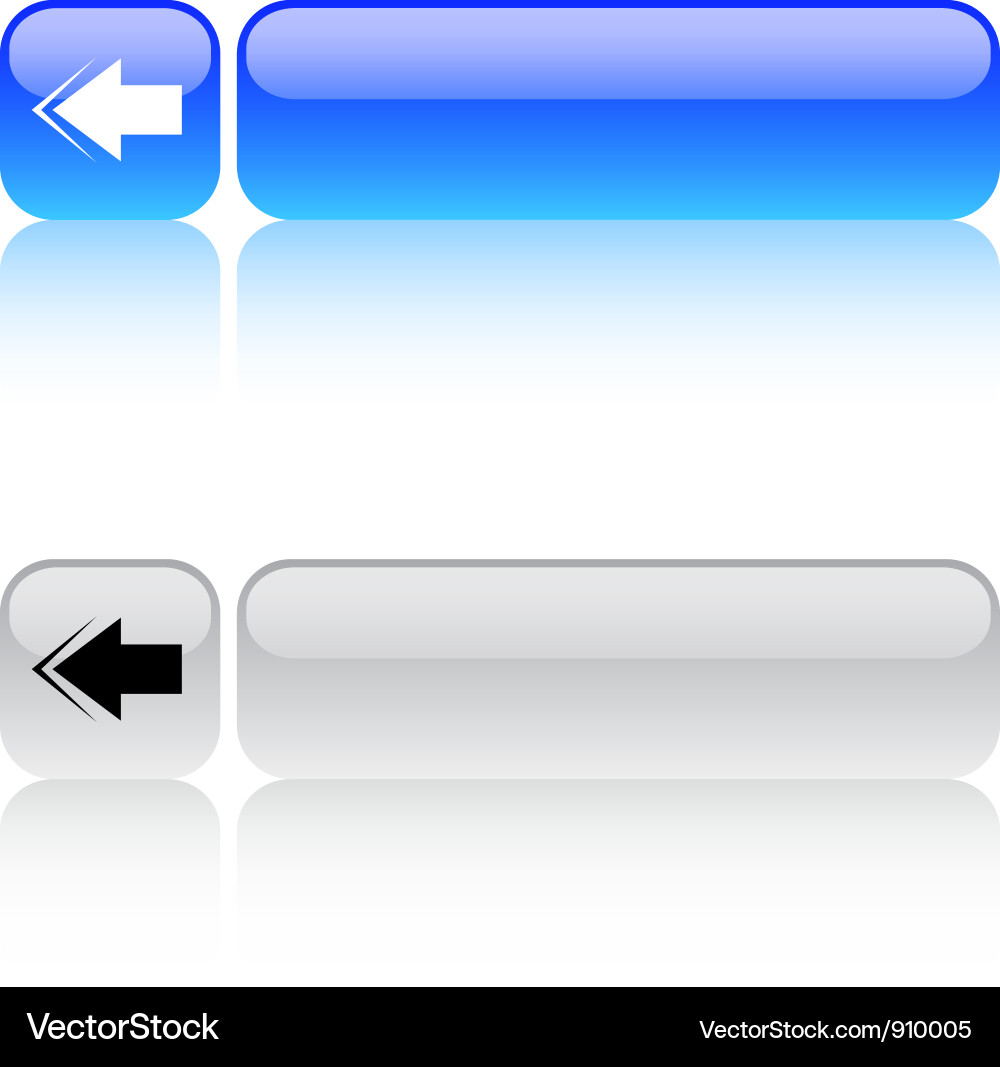 Back arrow square button Vector Image
