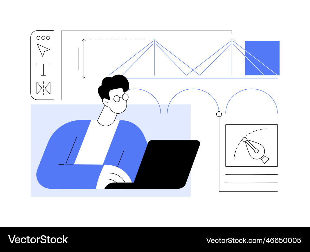 Bridge design abstract concept Bridge design abstract concept vector image