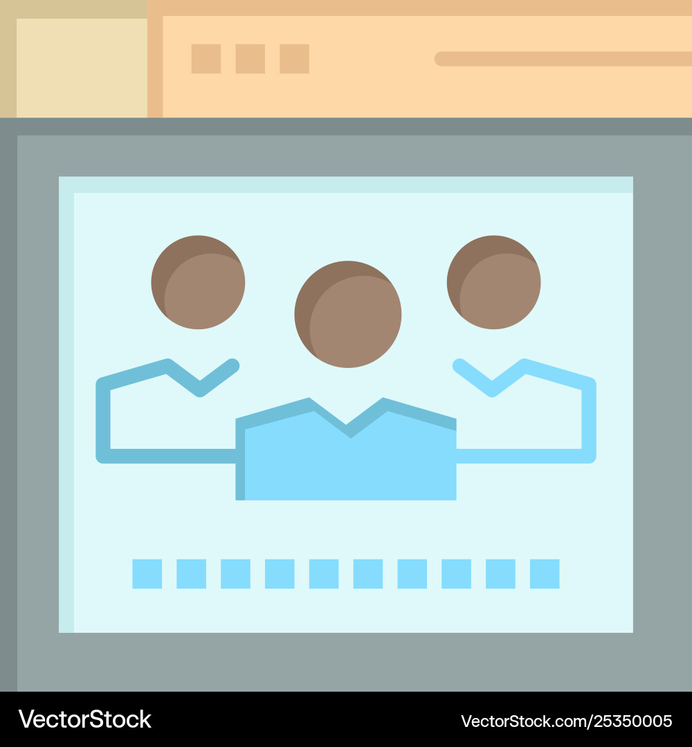 Browser network web education flat color icon Browser network web education flat color icon vector image