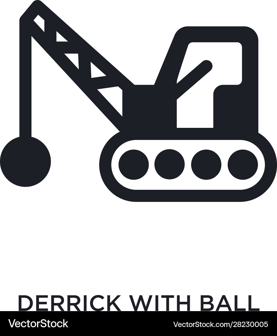 Derrick with ball isolated icon simple element vector image