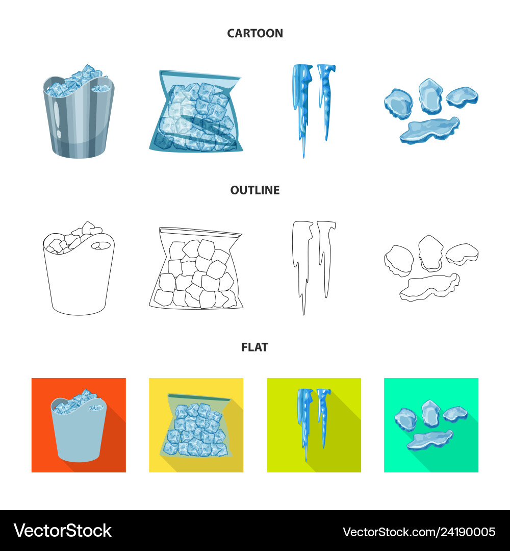 Design of texture and frozen symbol set Design of texture and frozen symbol set Vector Image