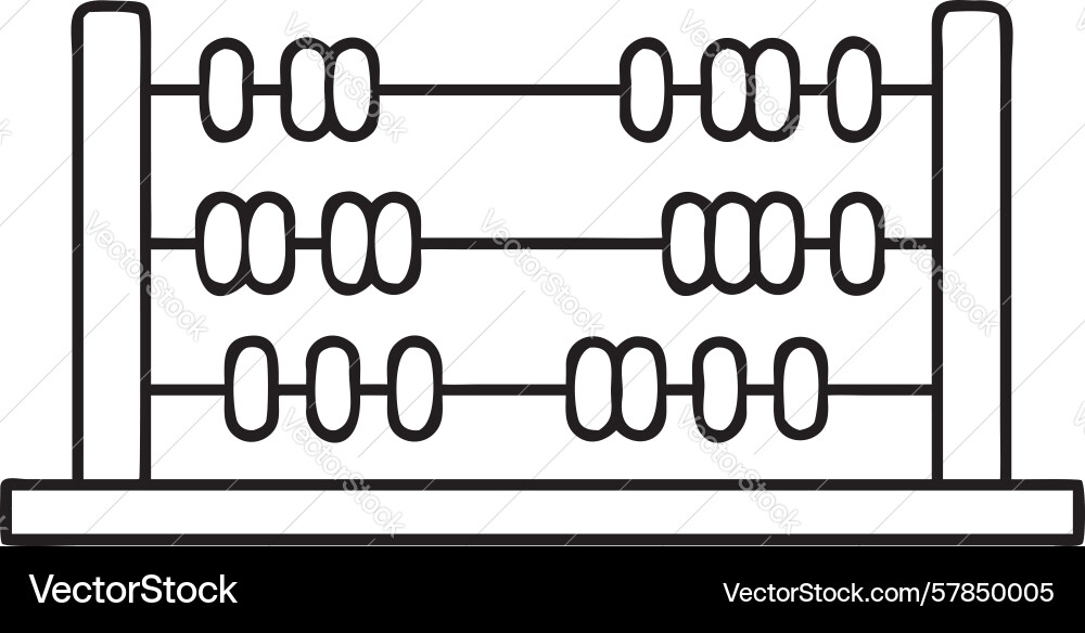 Detailed abacus for counting arithmetic history Vector Image