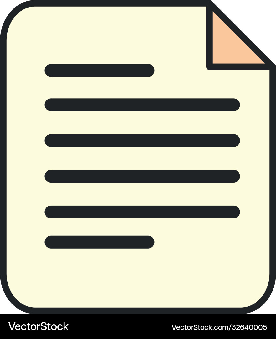 Document line and fill style icon design vector image