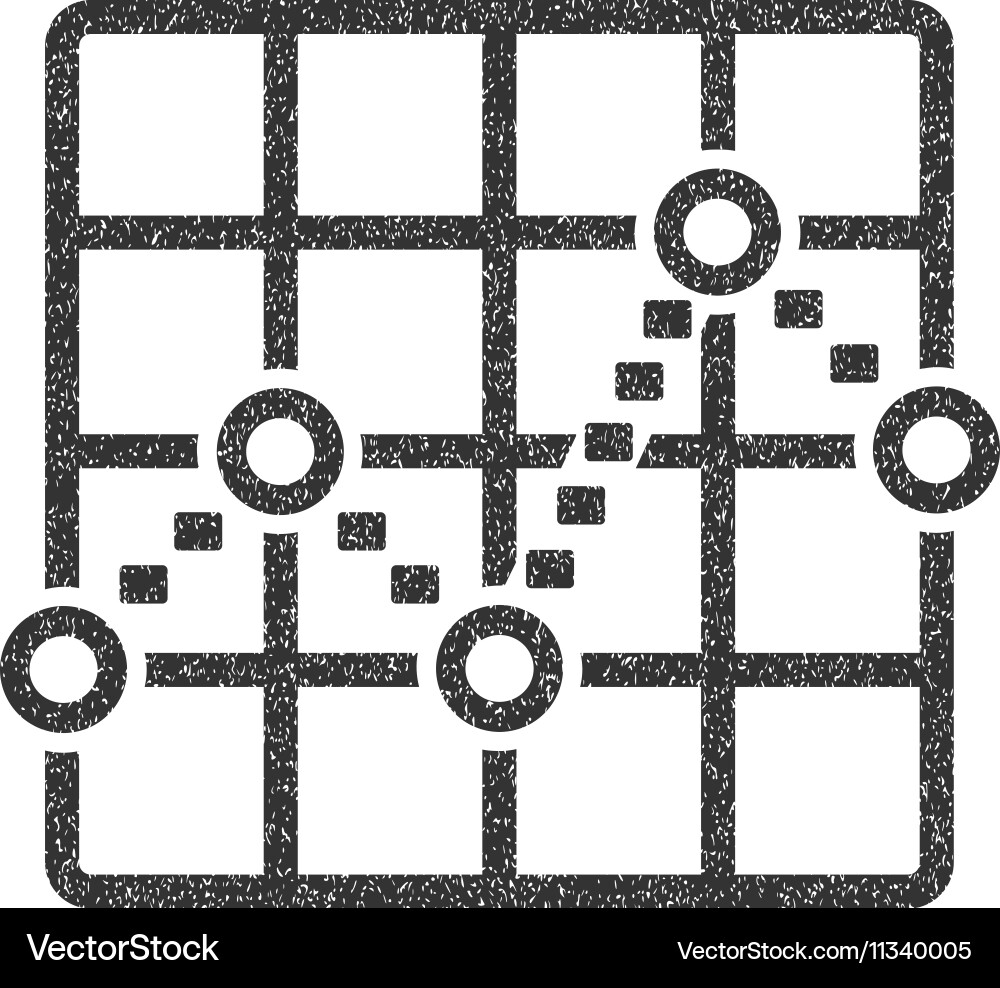 Dotted line grid plot grainy texture icon vector image