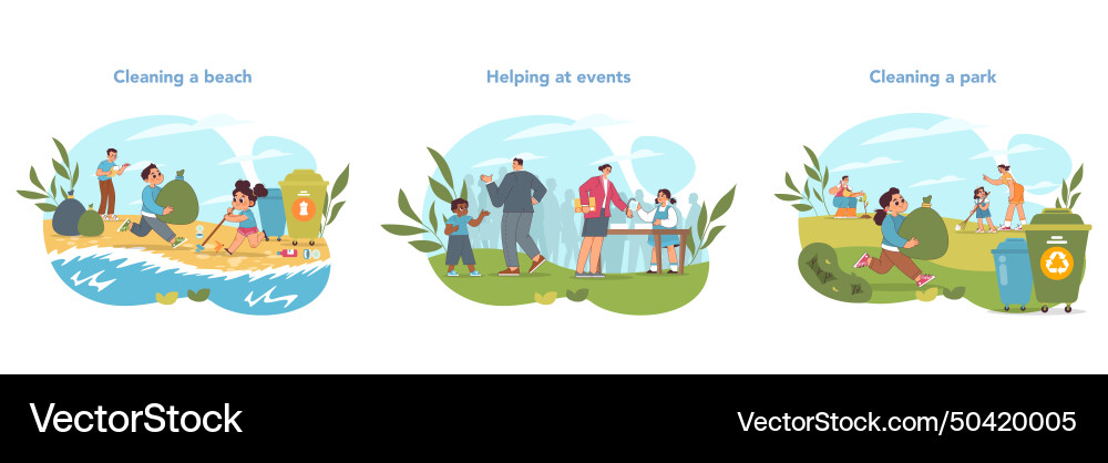 Environmental stewardship set Royalty Free Vector Image