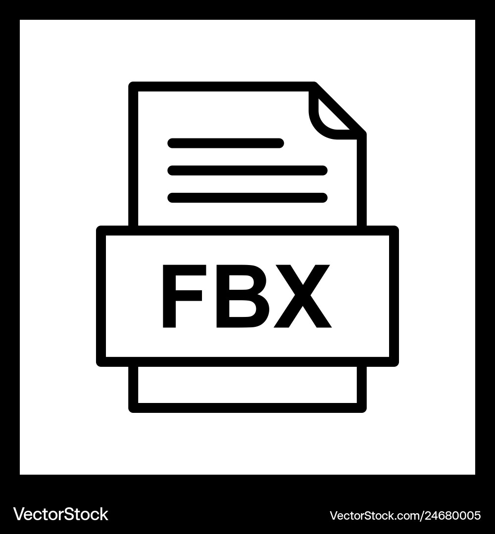 Fbx file document icon vector image
