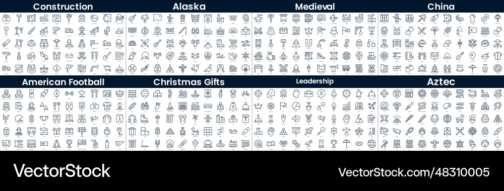 Linear style icons pack in this bundle include Linear style icons pack in this bundle include vector image