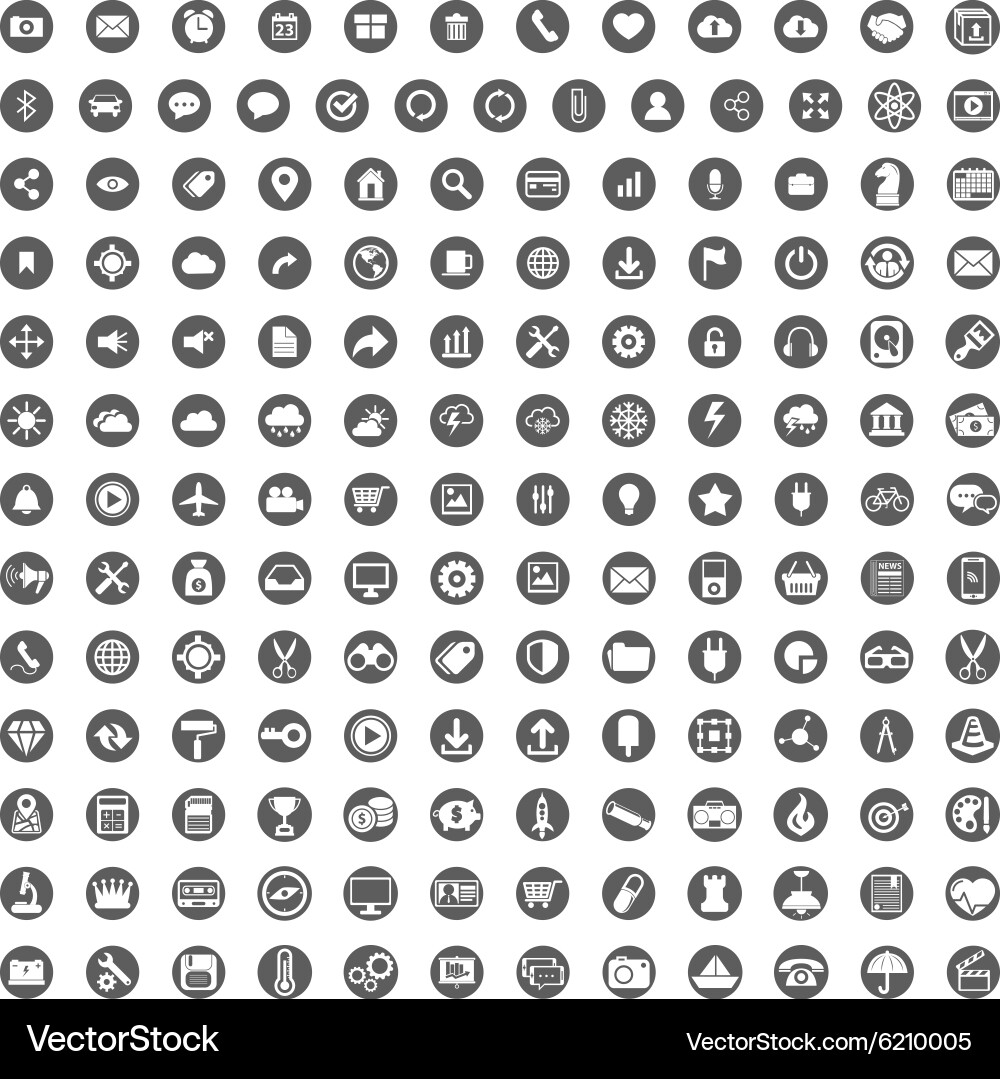 Modern Icon Set - Big Pack vector image