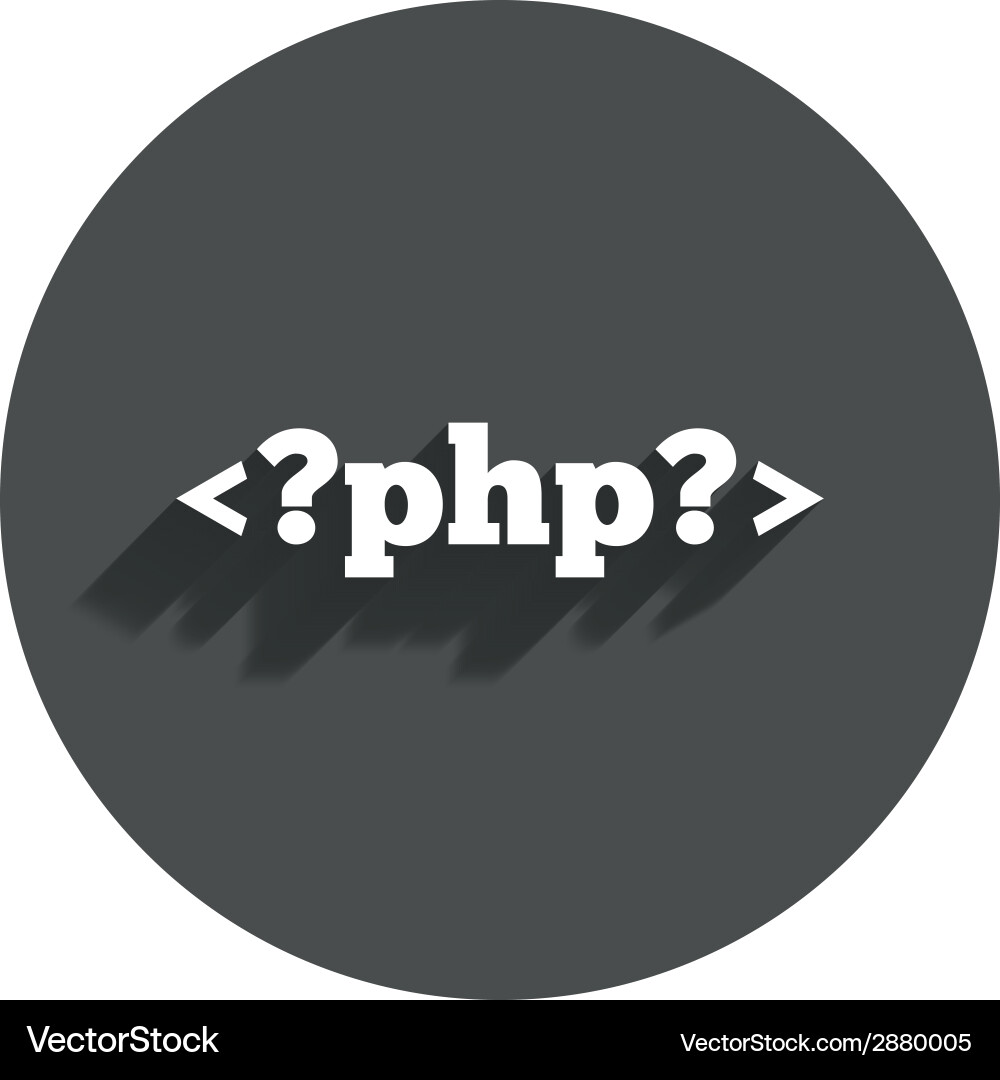 Php Zeichen Symbol Programmiersprache Symbol vektorbild