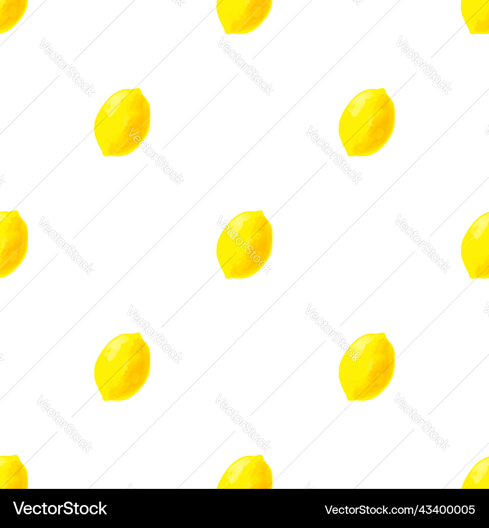 Seamless pattern with lemon vector image
