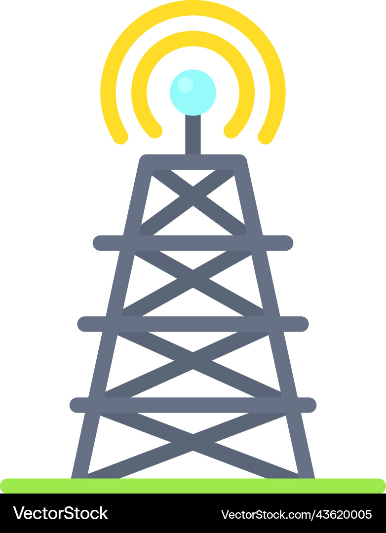 Signal tower icon location map and navigation vector image