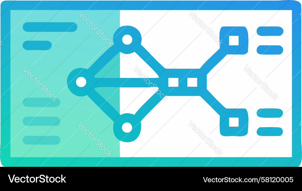 System Architecture Network Diagram Vector Image
