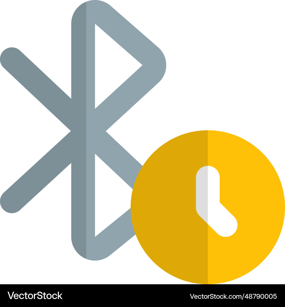 Time duration setting in bluetooth vector image