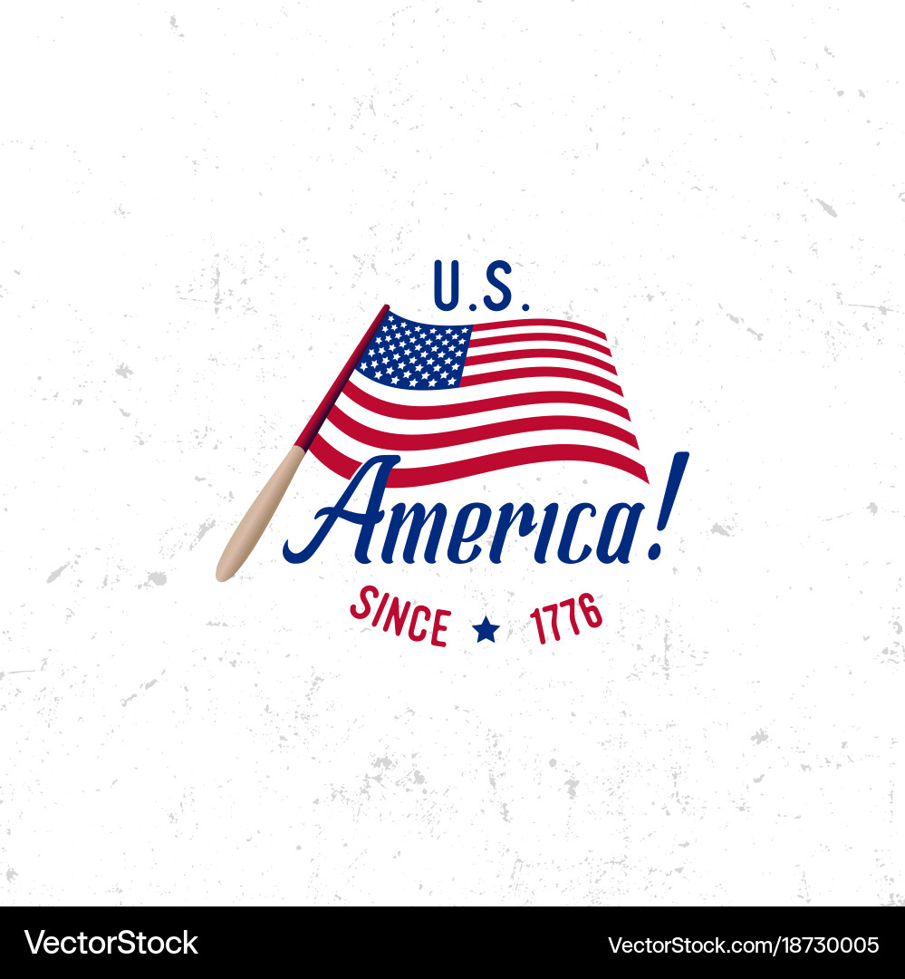 United states of north america logo vintage vector image