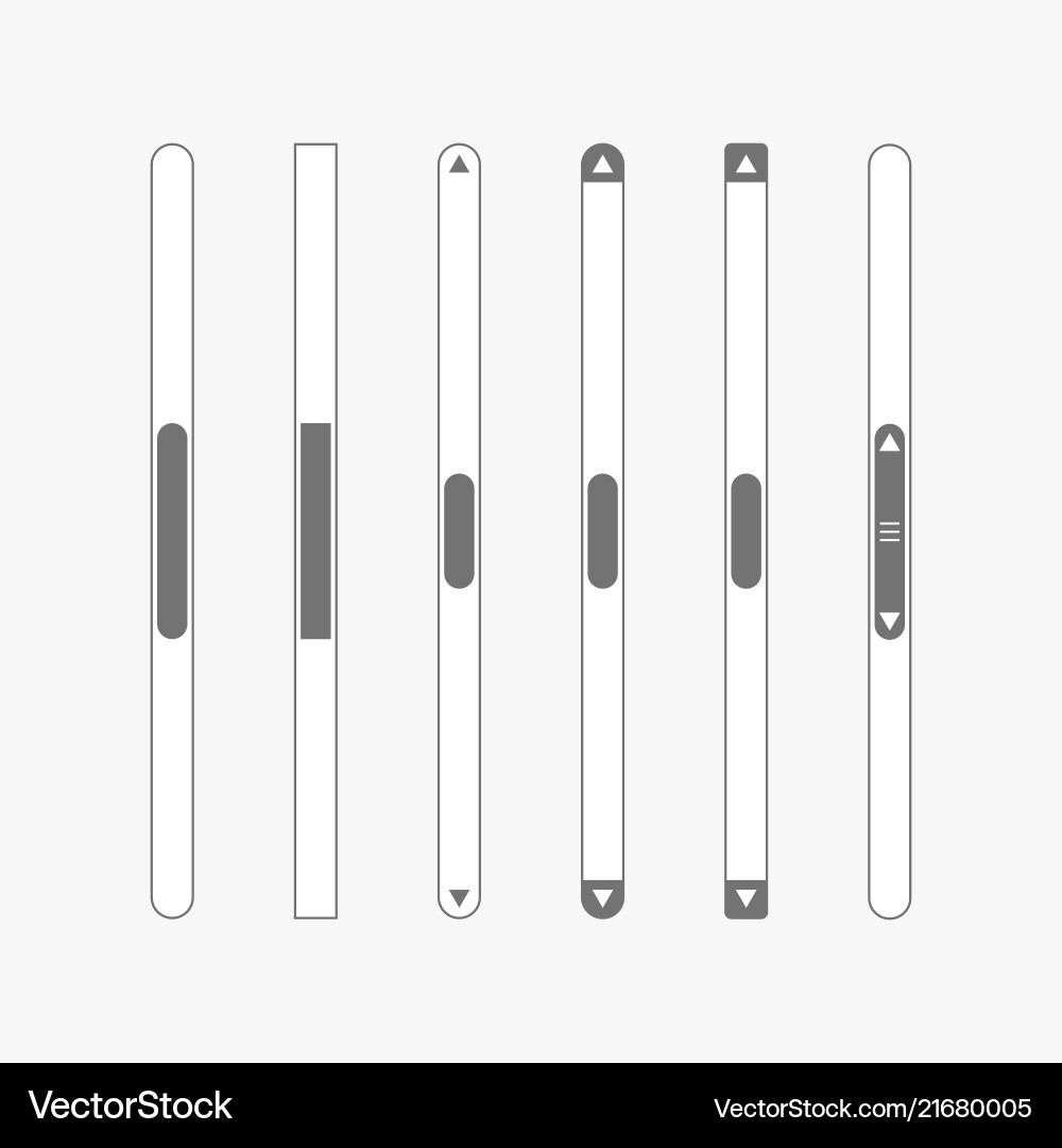 Vertical Scrollbar UI Element vector image