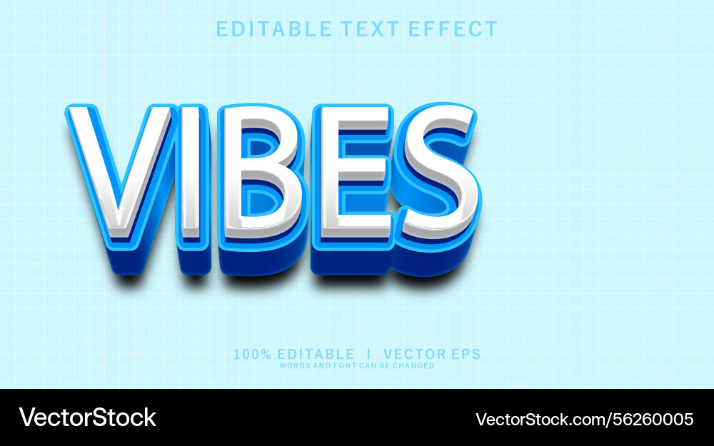 Vibes text effect with modern style design Vibes text effect with modern style design vector image