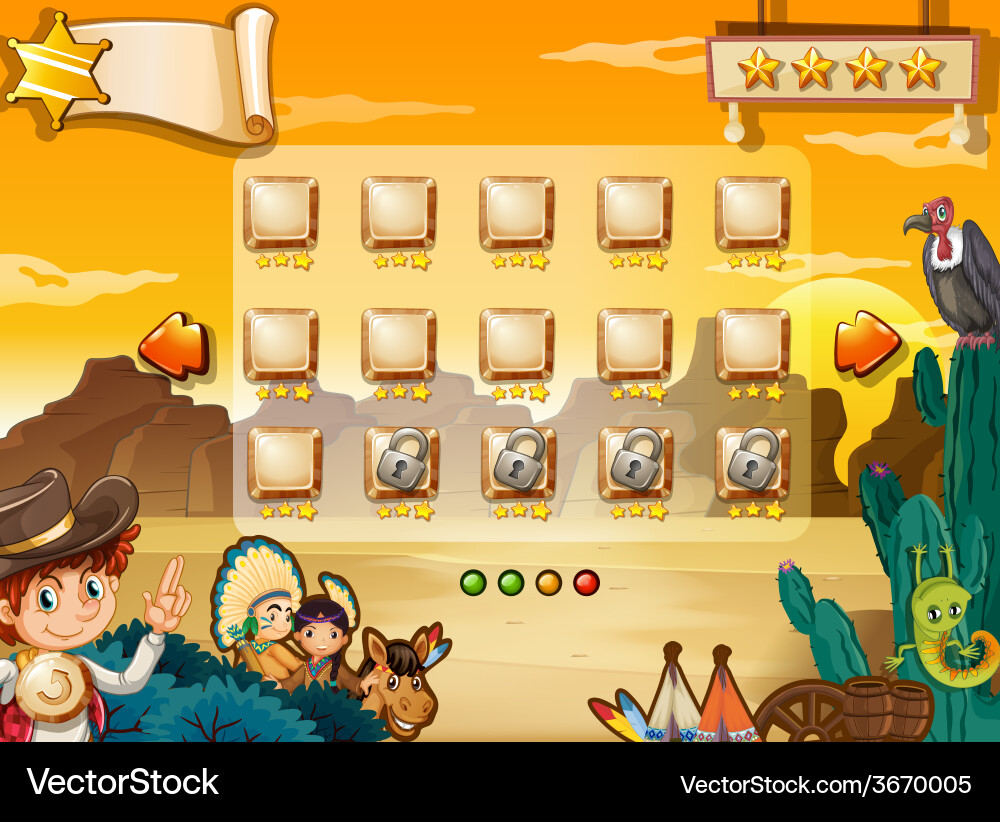 Western Computer Game Scene vector image