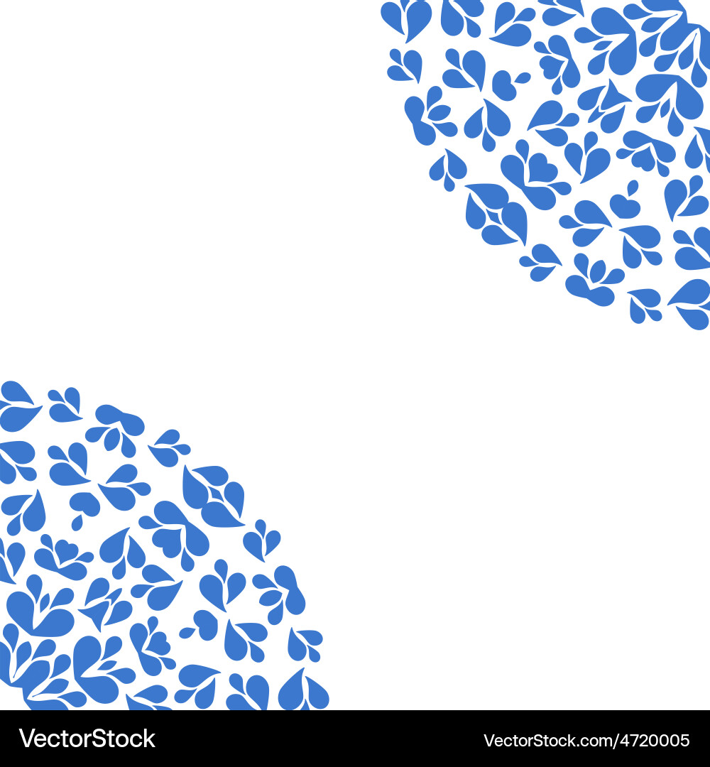 White background with blue pattern vector image
