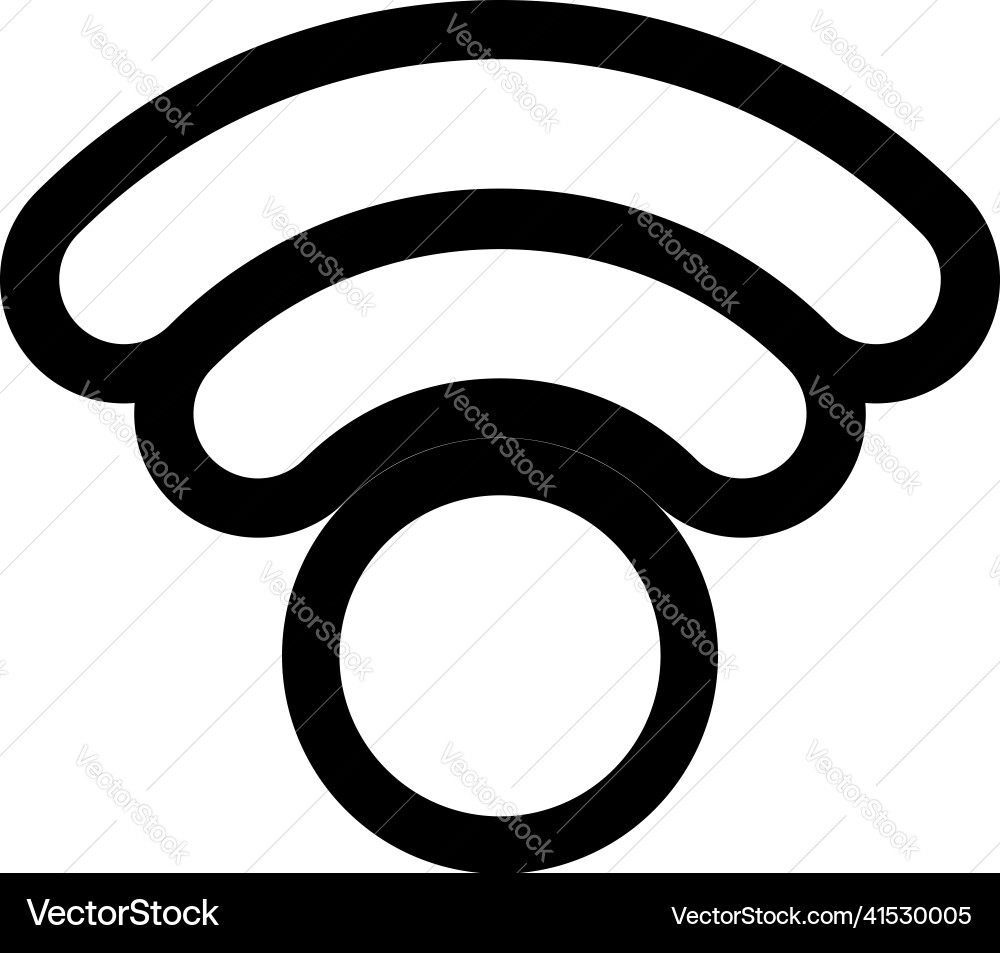 Wireless cordless signal internet wifi shape icon Wireless cordless signal internet wifi shape icon vector image