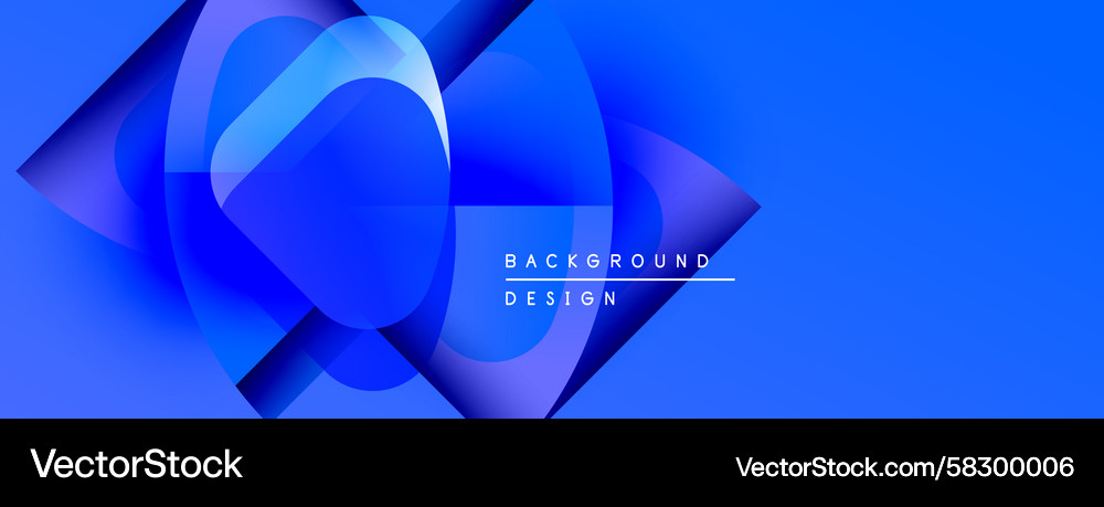 Abstract blue design features overlapping shapes Vector Image