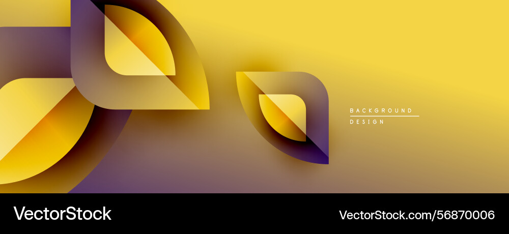 Abstract geometric shapes overlap creating Vector Image