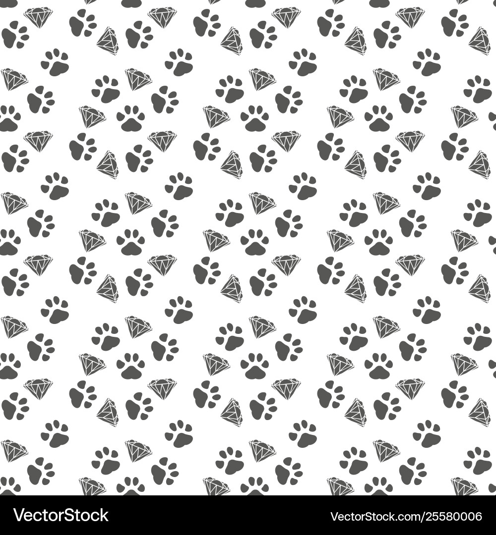 Abstract Ink Paw Print Pattern vector image