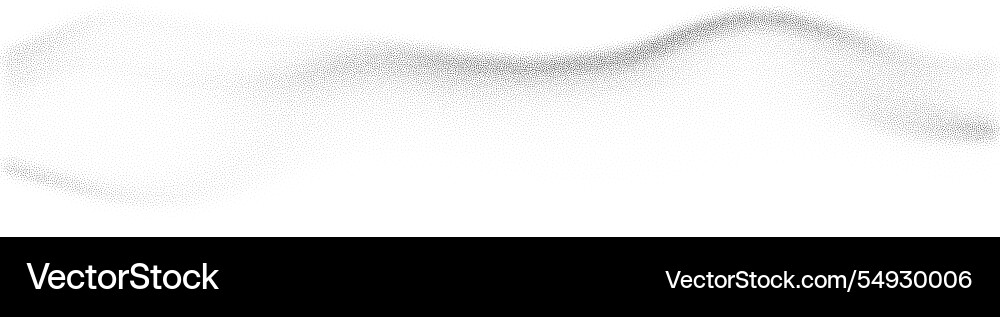 Abstract wave pattern composed of fine black dots Vector Image