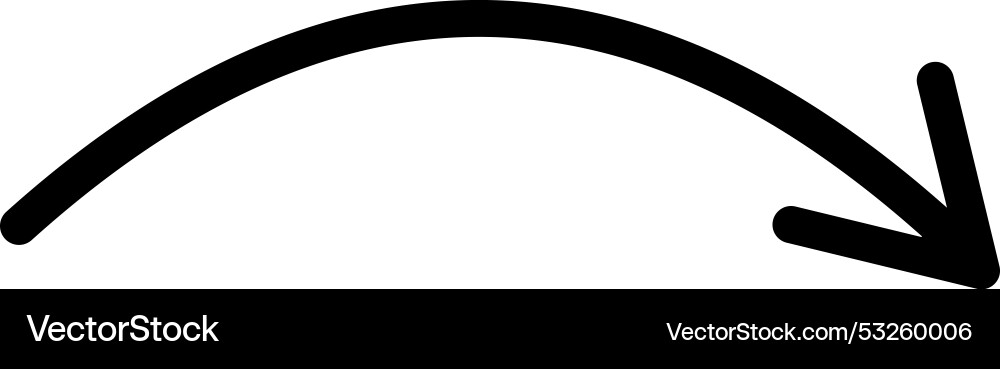 Arc arrow icon in linear style Arc arrow icon in linear style vector image