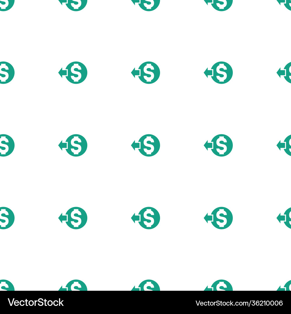Coin icon pattern seamless white background vector image