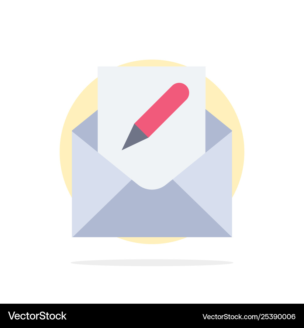 Compose edit email envelope mail abstract circle Vector Image