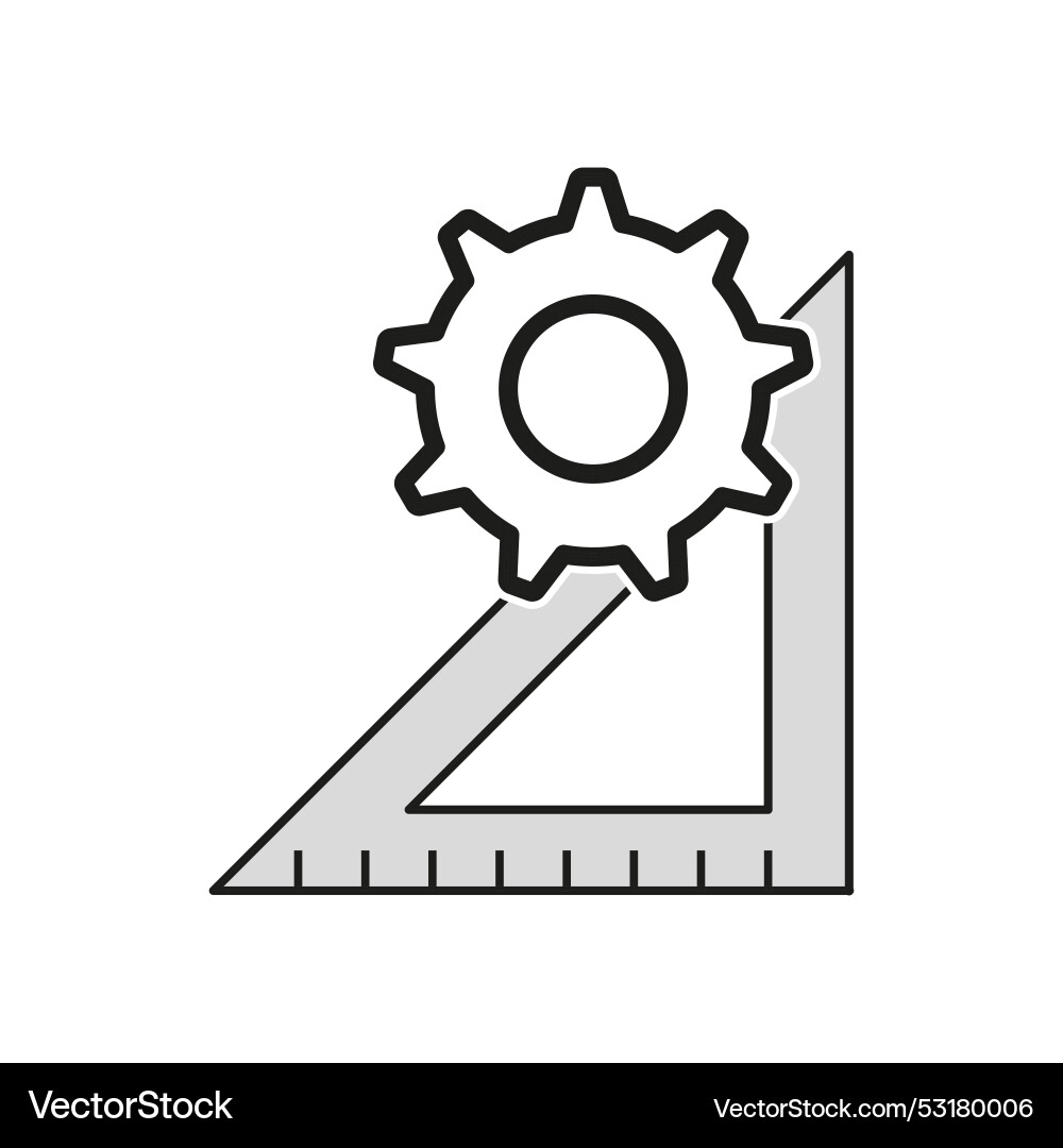 Engineering precision icon technical settings Engineering precision icon technical settings vector image