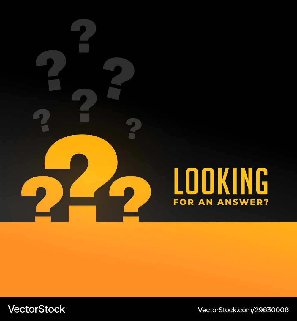 FAQ Question Mark Template vector image