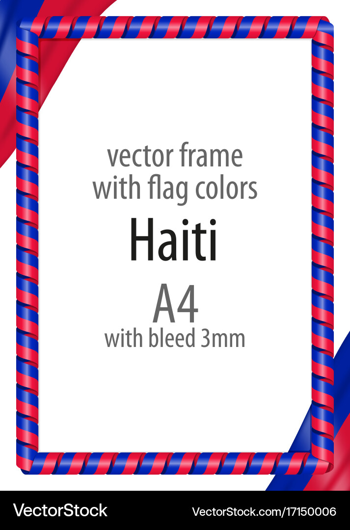 Frame and border of ribbon with the colors Vector Image