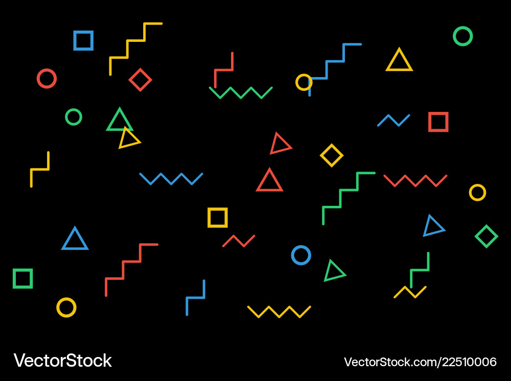 Geometric figures on gradient background colorful Geometric figures on gradient background colorful vector image