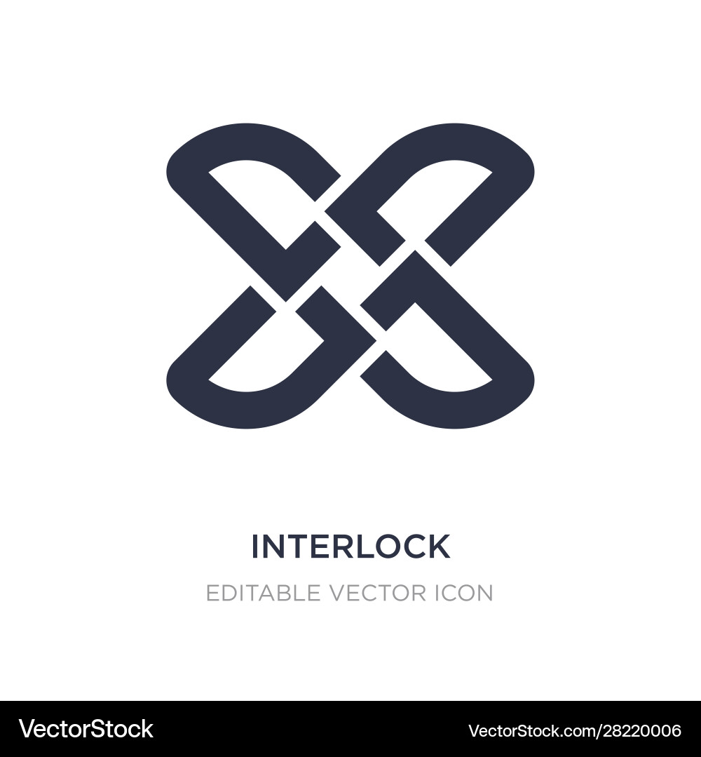 Interlock icon on white background simple element Interlock icon on white background simple element vector image