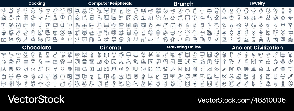 Linear style icons pack in this bundle include Linear style icons pack in this bundle include vector image
