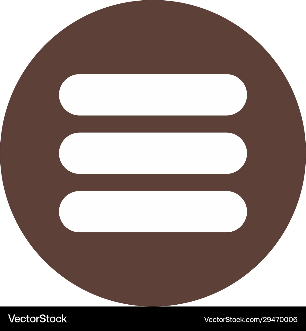 Menu icon isolated on background Vector Image