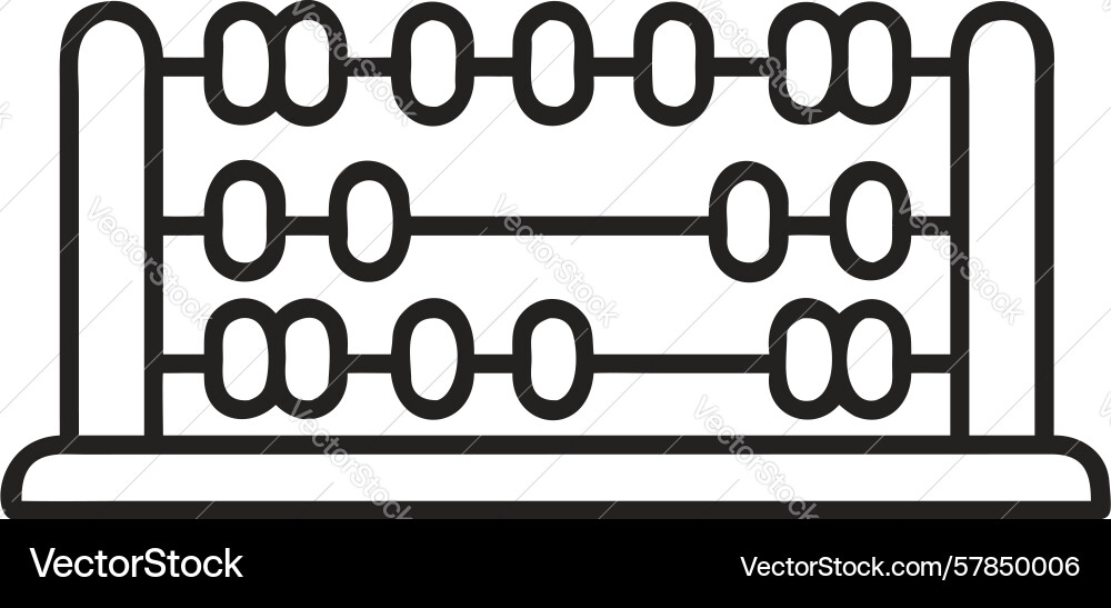 Multi-row abacus complex calculation tool design Vector Image