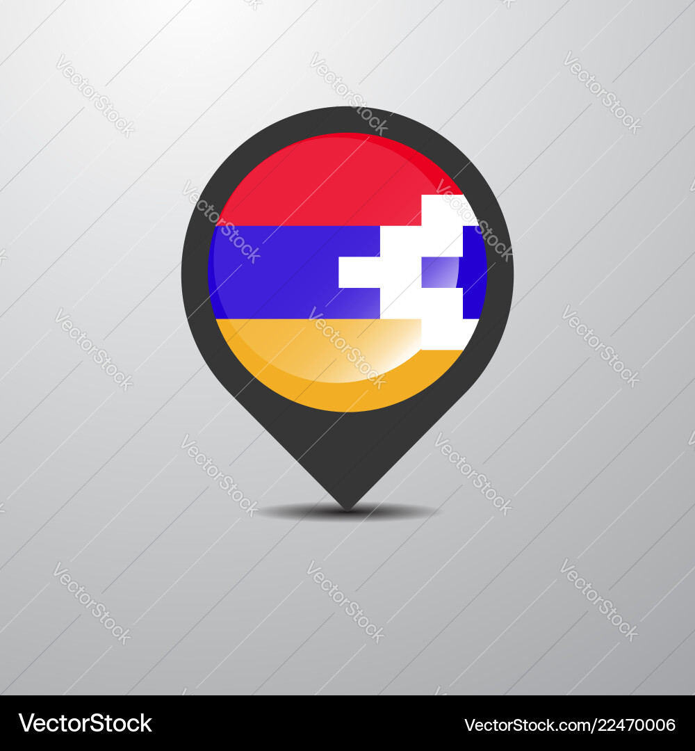 Nagorno karabakh republic map pin Vektorbild
