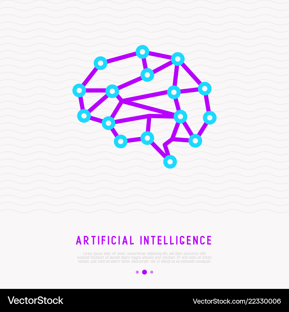 Polygonale Gehirnlinie Icon künstliche Intelligenz Polygonale Gehirnlinie Icon künstliche Intelligenz vektorbild