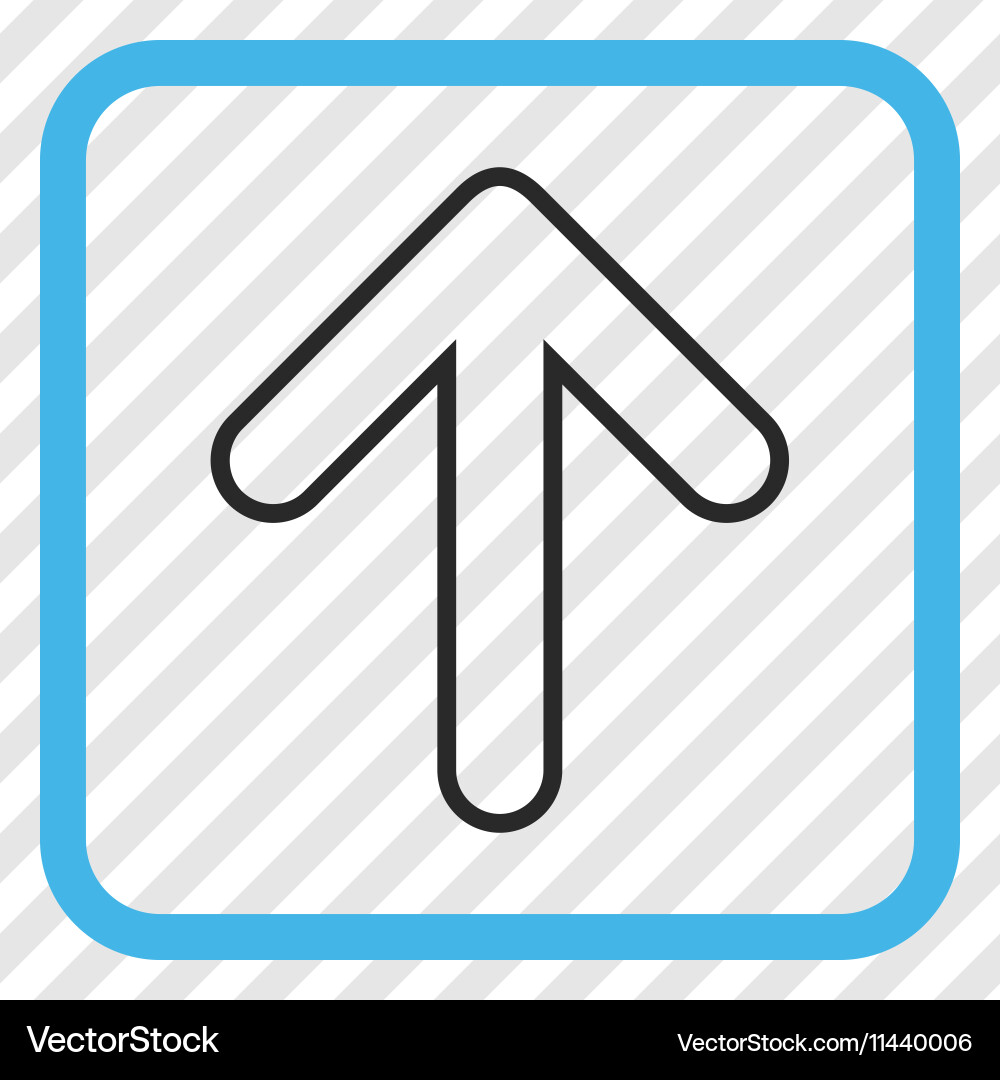 Rounded arrow up icon in a frame Vector Image