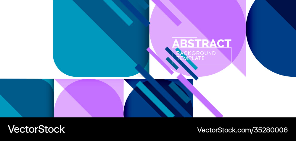 Simple circles and triangles abstract background Vector Image