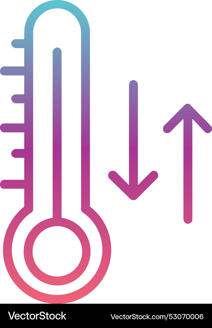 Temperature line gradient design Vector Image