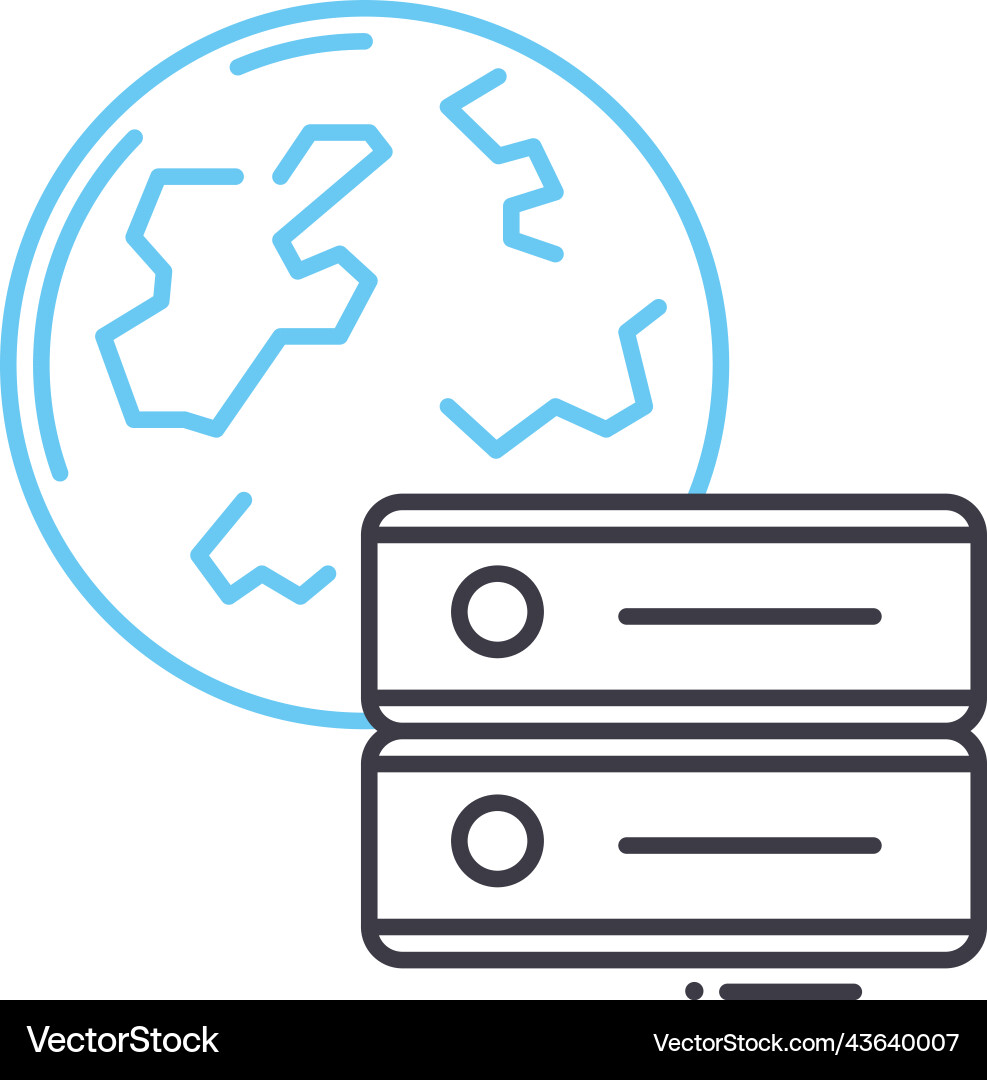 Big data line icon outline symbol Big data line icon outline symbol vector image