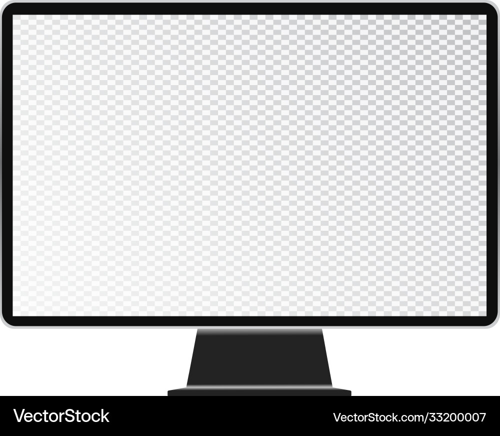 Black computer monitor empty led Black computer monitor empty led Vector Image