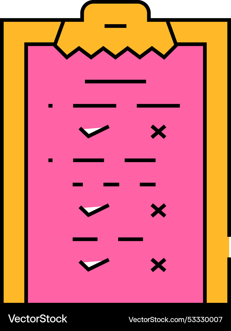 Check list or questionnaire call center icon color Vector Image