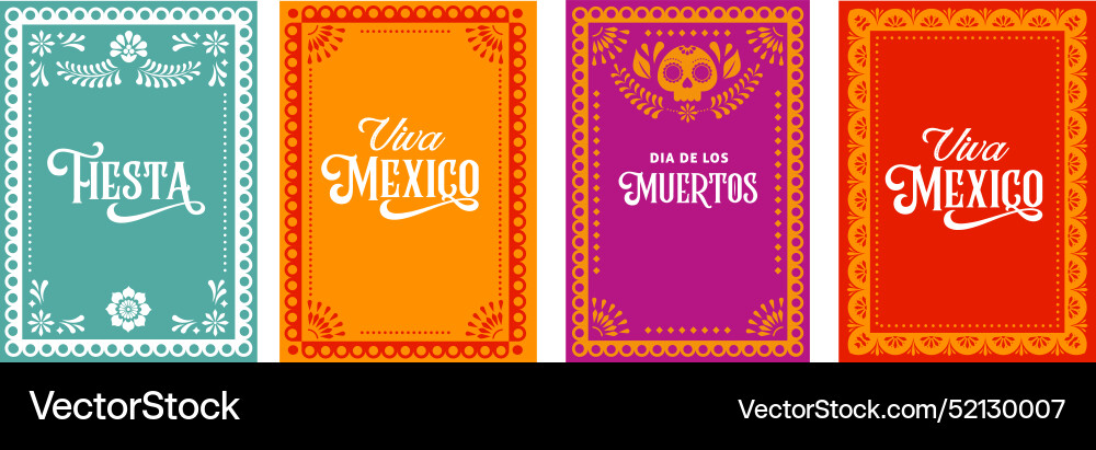 Cinco de Mayo Fiesta Cards Vector Image
