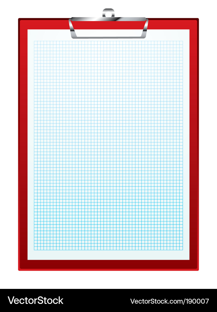 Clipboard with Graph Paper vector image